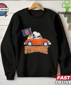 Official Snoopy And Woodstock Driving Car x Syracuse Orange Basketball shirt