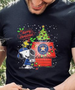 Official Snoopy And Woodstock Houston Astros Merry Christmas Cup Mlb Postseason 2022 Shirt