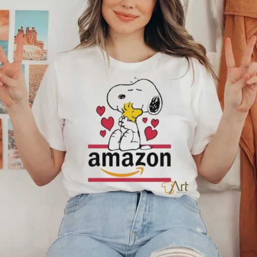 Official Snoopy And Woodstock Loves Amazon Logo Shirt