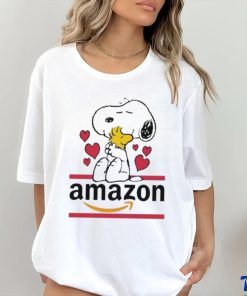 Official Snoopy And Woodstock Loves Amazon Logo Shirt