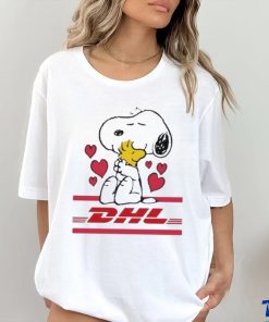 Official Snoopy And Woodstock Loves DHL Logo Shirt