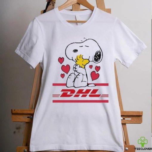 Official Snoopy And Woodstock Loves DHL Logo Shirt