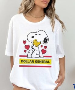 Official Snoopy And Woodstock Loves Dollar General Logo Shirt