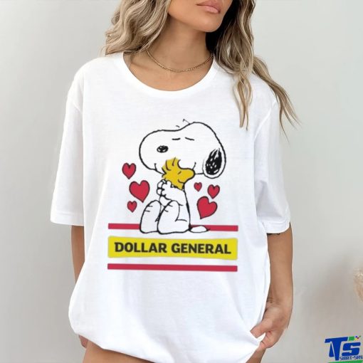 Official Snoopy And Woodstock Loves Dollar General Logo Shirt