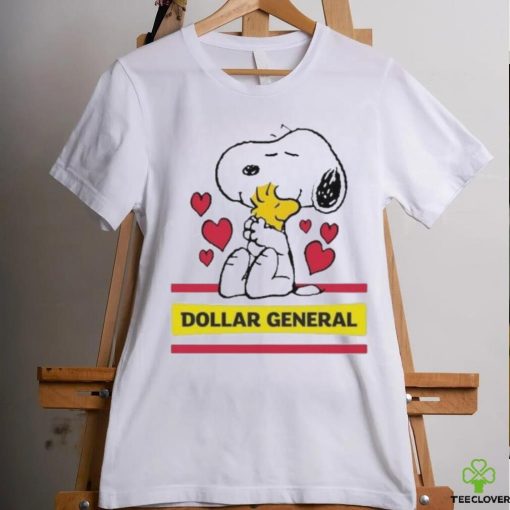 Official Snoopy And Woodstock Loves Dollar General Logo Shirt