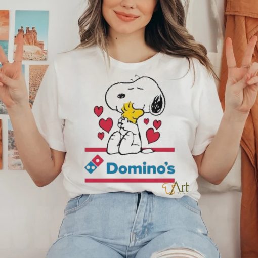 Official Snoopy And Woodstock Loves Domino’s Logo Shirt