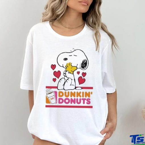 Official Snoopy And Woodstock Loves Dunkin’s Donuts Logo Shirt