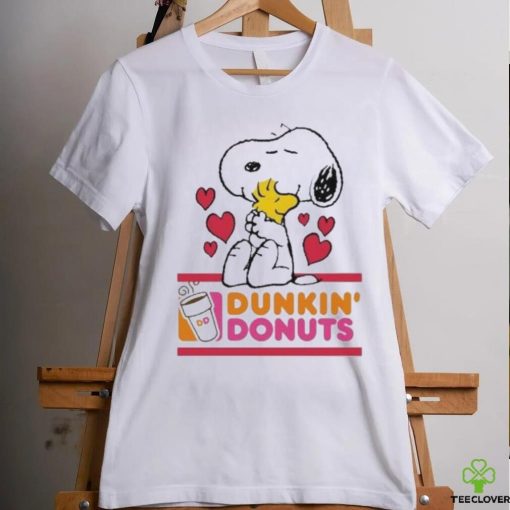 Official Snoopy And Woodstock Loves Dunkin’s Donuts Logo Shirt