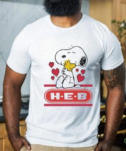 Official Snoopy And Woodstock Loves H E B Logo Shirt