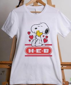 Official Snoopy And Woodstock Loves H E B Logo Shirt