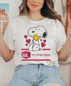 Official Snoopy And Woodstock Loves Jack In The Box Logo Shirt