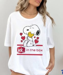 Official Snoopy And Woodstock Loves Jack In The Box Logo Shirt