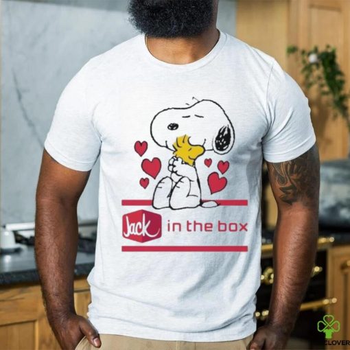 Official Snoopy And Woodstock Loves Jack In The Box Logo Shirt