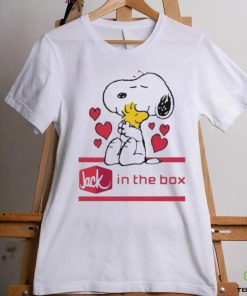 Official Snoopy And Woodstock Loves Jack In The Box Logo Shirt