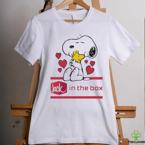 Official Snoopy And Woodstock Loves Jack In The Box Logo Shirt