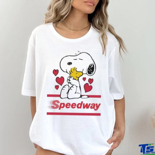 Official Snoopy And Woodstock Loves Speedway logo Shirt