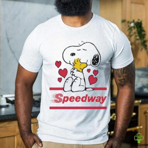 Official Snoopy And Woodstock Loves Speedway logo Shirt