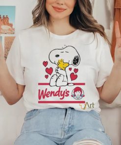 Official Snoopy And Woodstock Loves Wendy’s Logo Shirt