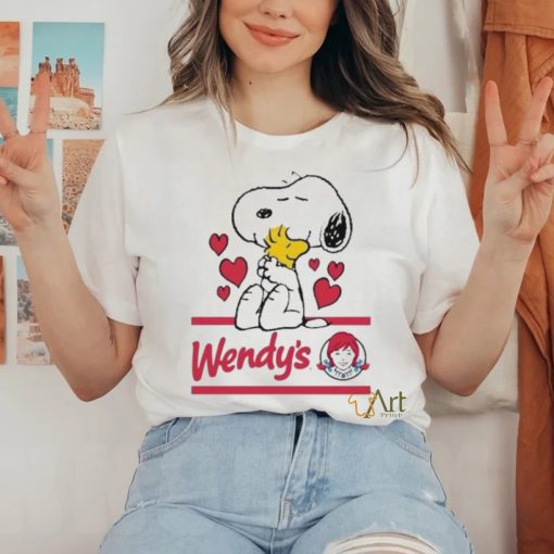 Official Snoopy And Woodstock Loves Wendy’s Logo Shirt