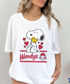 Official Snoopy And Woodstock Loves Wendy’s Logo Shirt