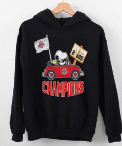 Official Snoopy And Woodstock Ohio State Buckeyes National Bowl Champions College Football NCAA Season 2024 2025 Shirt