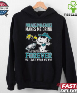 Official Snoopy And Woodstock Philadelphia Eagles Makes Me Drink Forever Not Just When We Win T shirts