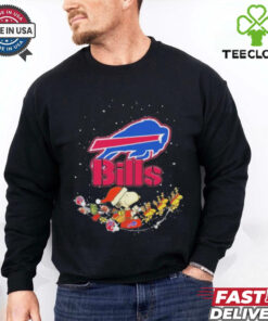 Official Snoopy And Woodstock Sleigh Buffalo Bills Merry Christmas shirt