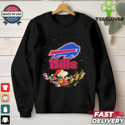 Official Snoopy And Woodstock Sleigh Buffalo Bills Merry Christmas shirt