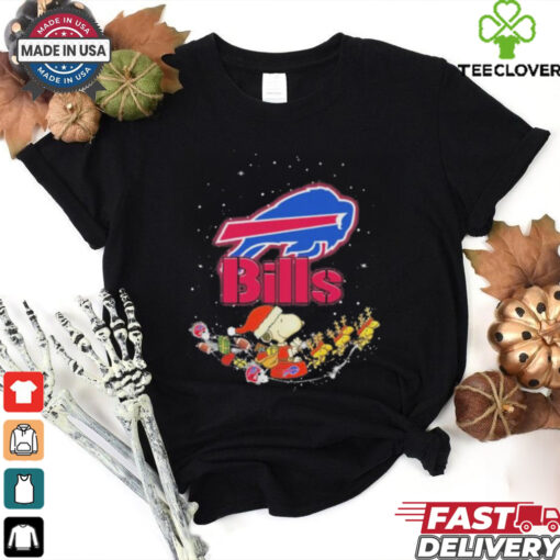 Official Snoopy And Woodstock Sleigh Buffalo Bills Merry Christmas shirt