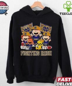 Official Snoopy Charlie Brown and Friends Notre Dame Fighting Irish Flags shirt