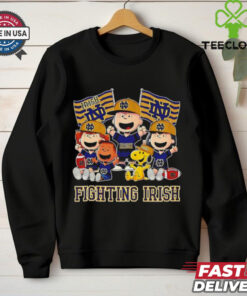 Official Snoopy Charlie Brown and Friends Notre Dame Fighting Irish Flags shirt