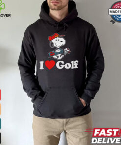 Official Snoopy I love golf T shirt 2 Official Snoopy I love golf T shirt