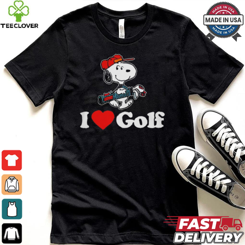 Official Snoopy I love golf T shirt Official Snoopy I love golf T shirt
