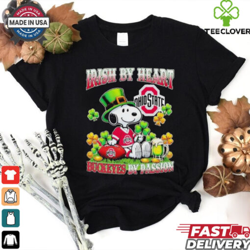 Official Snoopy Irish By Heart Ohio State Buckeyes By Passion T Shirt
