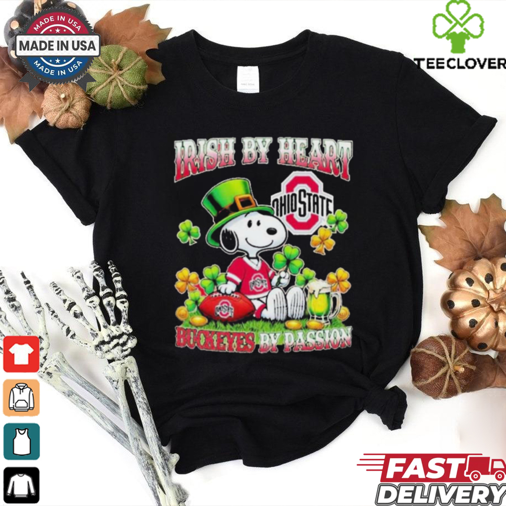 Official Snoopy Irish By Heart Ohio State Buckeyes By Passion T Shirt Official Snoopy Irish By Heart Ohio State Buckeyes By Passion T Shirt