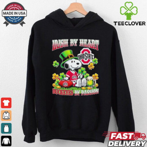 Official Snoopy Irish By Heart Ohio State Buckeyes By Passion T Shirt