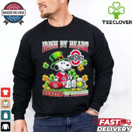 Official Snoopy Irish By Heart Ohio State Buckeyes By Passion T Shirt