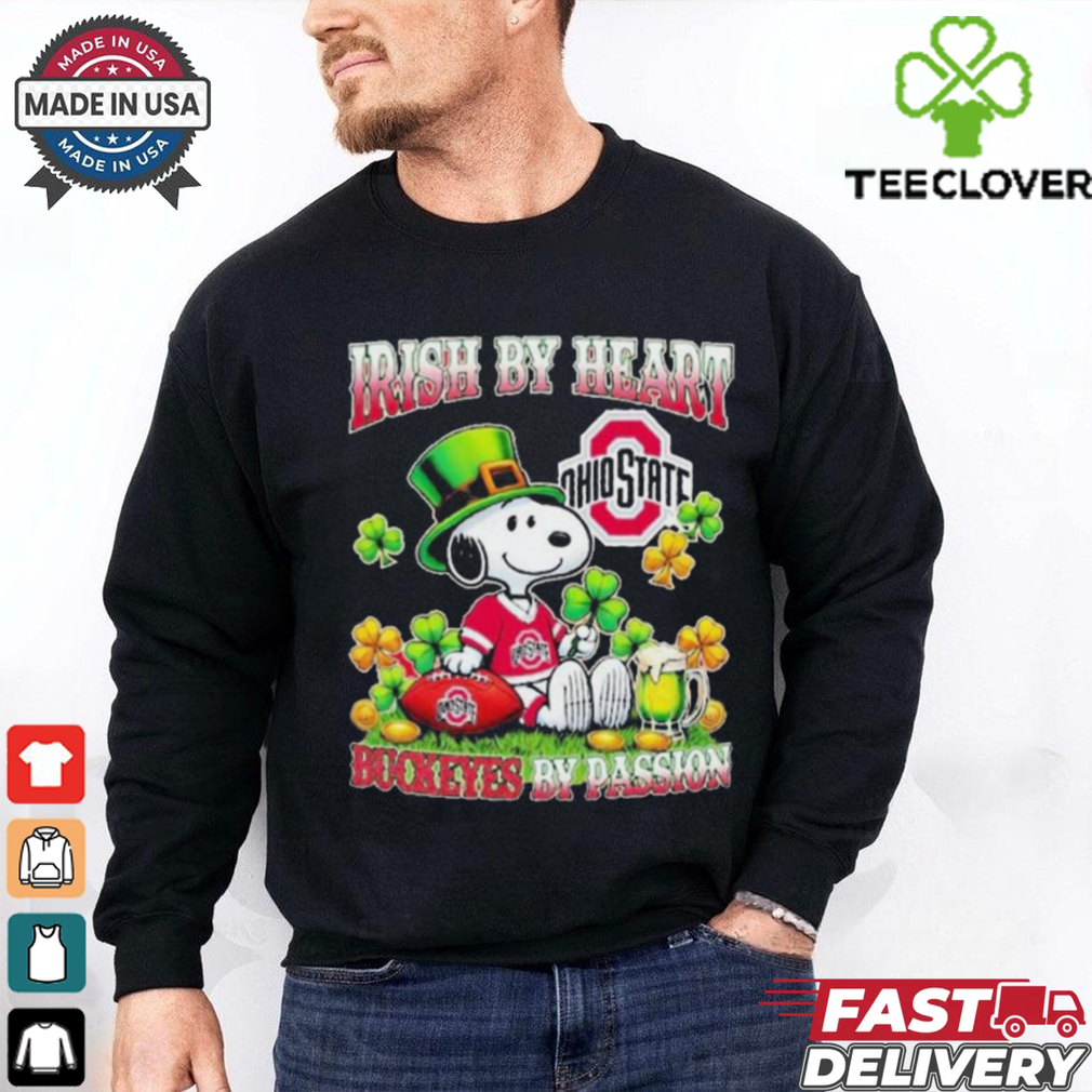 Official Snoopy Irish By Heart Ohio State Buckeyes By Passion T Shirt Official Snoopy Irish By Heart Ohio State Buckeyes By Passion T Shirt