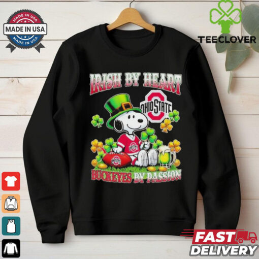 Official Snoopy Irish By Heart Ohio State Buckeyes By Passion T Shirt
