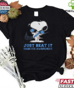 Official Snoopy Just Beat It Diabetes Awareness Be Strong 2024 Shirt