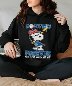 Official Snoopy Los Angeles Dodgers Go Dodgers Forever Not Just When We Win 2024 Shirt