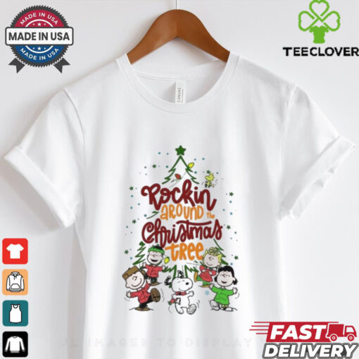 Official Snoopy Merry Christmas 2024 Rockin Around The Christmas Tree Sweatshirt