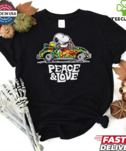 Official Snoopy Peace & Love Car Ugly T shirt