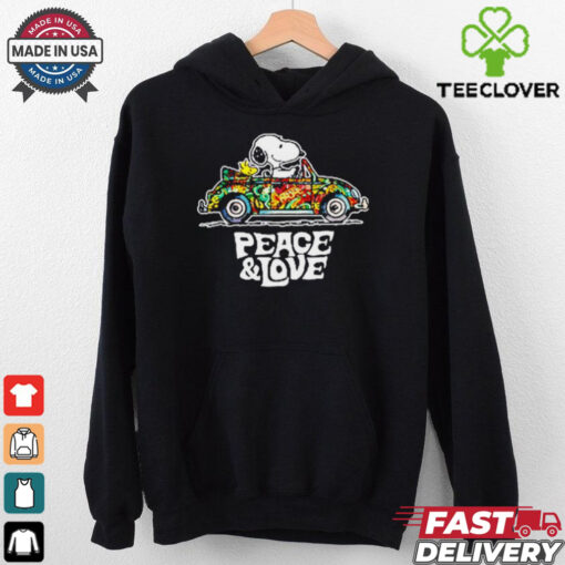 Official Snoopy Peace & Love Car Ugly T shirt