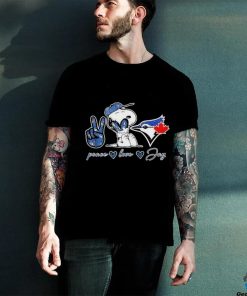Official Snoopy Peace Love Toronto Blue Jays Shirt
