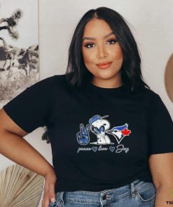 Official Snoopy Peace Love Toronto Blue Jays Shirt