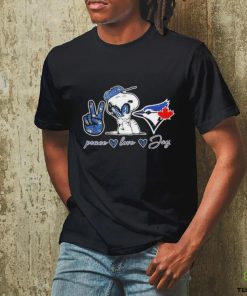 Official Snoopy Peace Love Toronto Blue Jays Shirt