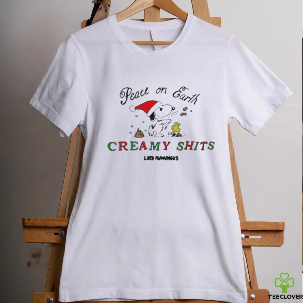 Official Snoopy Peace On Earth Creamy Shits T Shirt Official Snoopy Peace On Earth Creamy Shits T Shirt