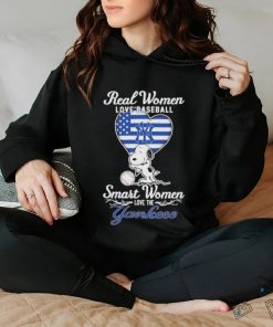 Official Snoopy Real Women Love Baseball Smart Women Love The New York Yankees Shirt