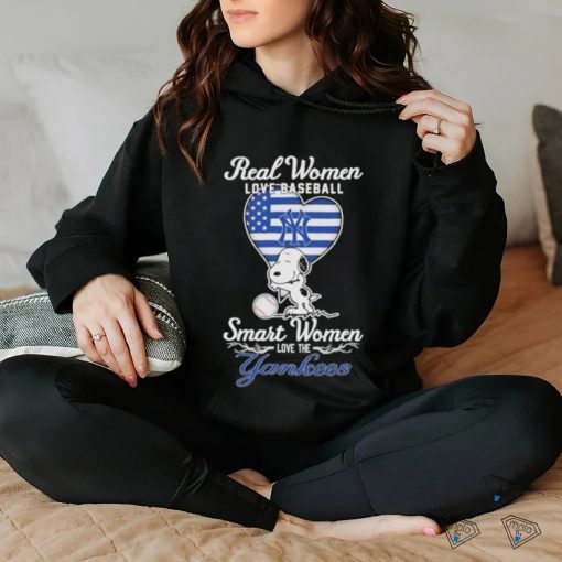 Official Snoopy Real Women Love Baseball Smart Women Love The New York Yankees Shirt